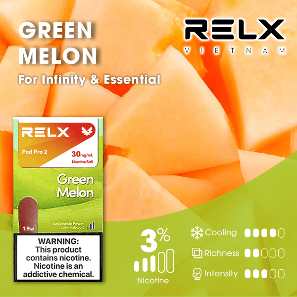 relx拋棄式煙彈綠寶石甜瓜口味 relx拋棄式煙彈綠寶石甜瓜口味